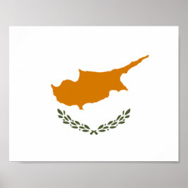 Flagge Zyperns (griechisch-zyprisch) Poster