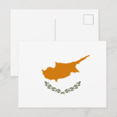 Flagge Zyperns (griechisch-zyprisch) Postkarte (Vorne/Hinten)