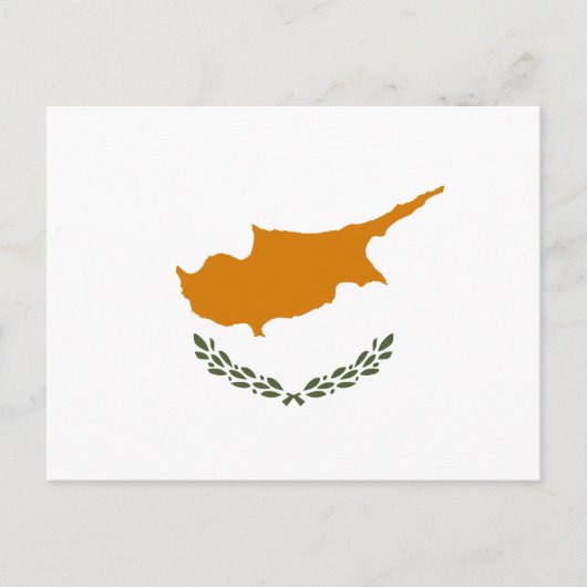 Flagge Zyperns (griechisch-zyprisch) Postkarte (Vorderseite)