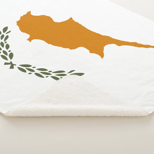 Flagge Zyperns (griechisch-zyprisch) Sherpadecke (3/4)