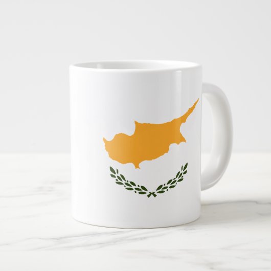 Flagge Zyperns Jumbo-Tasse (Vorderseite Rechts)