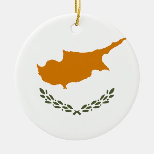 Flagge Zyperns Keramik Ornament (Vorne)