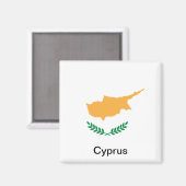 Flagge Zyperns Magnet (Vorderseite/Rückseite)