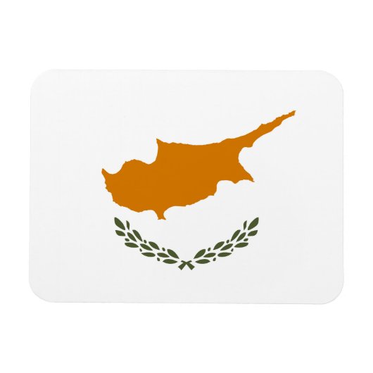 Flagge Zyperns Magnet (Horizontal)