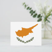 Flagge Zyperns Postkarte (Stehend Vorderseite)