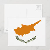 Flagge Zyperns Postkarte (Vorne/Hinten)