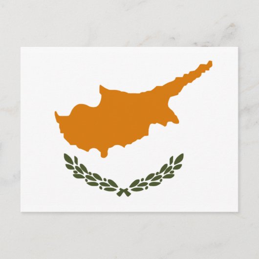 Flagge Zyperns Postkarte (Vorderseite)