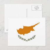 Flagge Zyperns Postkarte (Vorne/Hinten)