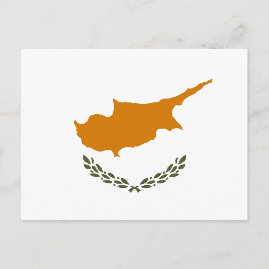 Flagge Zyperns Postkarte (Vorderseite)