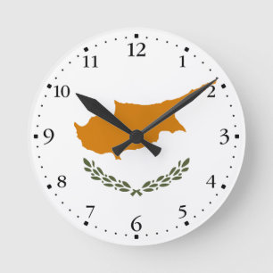 Flagge Zyperns Runde Wanduhr