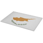 Flagge Zyperns Schneidebrett (Ecke)