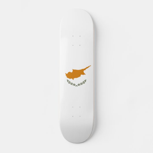 Flagge Zyperns Skateboard (Vorderseite)