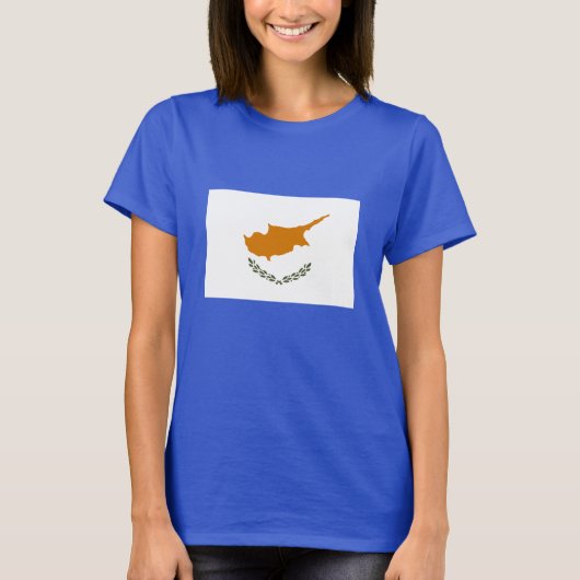 Flagge Zyperns T-Shirt (Vorderseite)