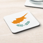 Flagge Zyperns Untersetzer (Linke Seite)