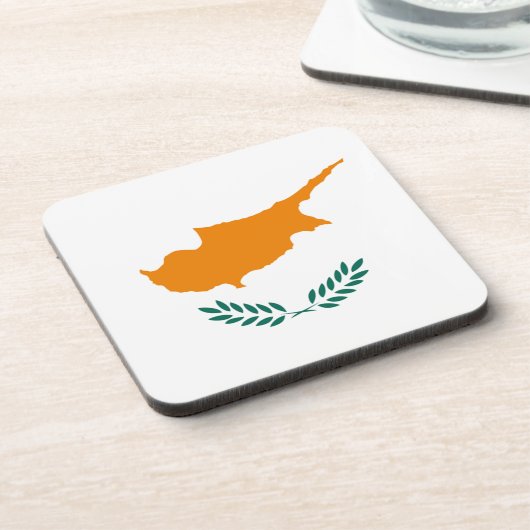 Flagge Zyperns Untersetzer (Linke Seite)