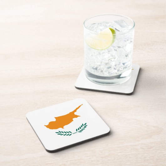 Flagge Zyperns Untersetzer (Rechte Seite)