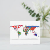 Flagged World - Karte der Flaggen der Welt (Stehend Vorderseite)