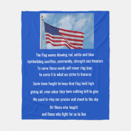 Flaggegedicht Fleecedecke