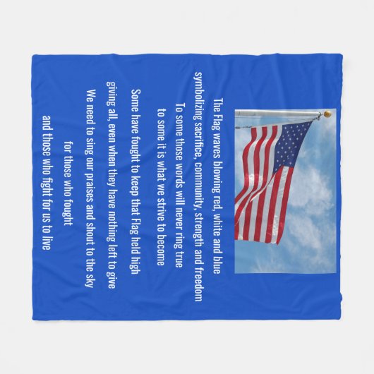 Flaggegedicht Fleecedecke (Vorderseite (Horizontal))