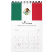 Flaggen 18-Mo von Mittelamerika und von Kalender (Jan 2027)