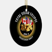 Flaggen 2024 INSGESAMT SOLAR ECLIPSE-Familie Keramik Ornament (Rechts)