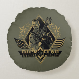 Flaggen-Abzeichen der Selbstmord-Gruppe-  Rick Rundes Kissen