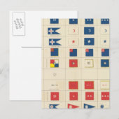 Flaggen, Abzeichen usw. Postkarte (Vorne/Hinten)