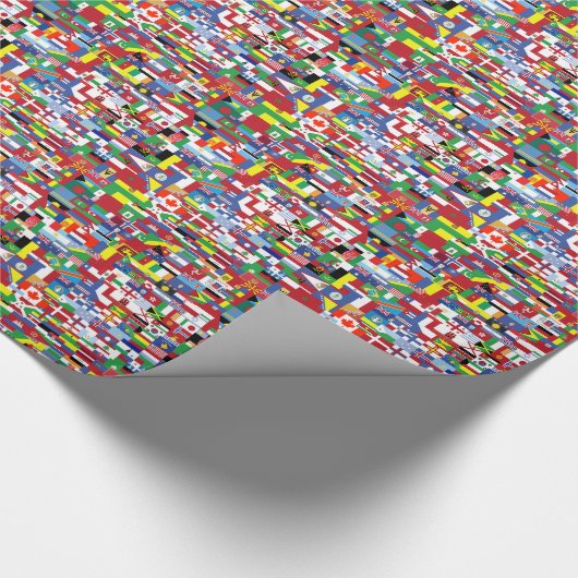 Flaggen aller Nationen Geschenkpapier (Ecke)