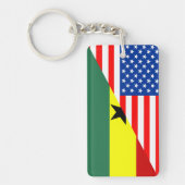 Flaggen-Amerika-Symbol Landes USA Ghana halbes Schlüsselanhänger (Vorderseite)