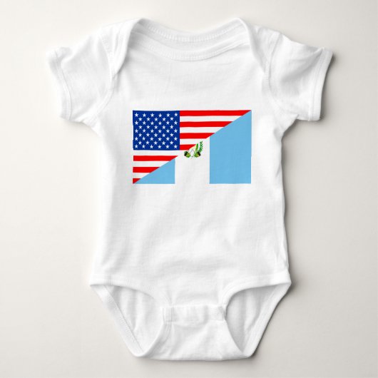 Flaggen-Amerika-Symbol Landes USA Guatemala halbes Baby Strampler (Vorderseite)
