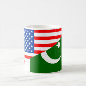 Flaggen-Amerika-Symbol Landes USA Pakistan halbes Kaffeetasse (Mittel)