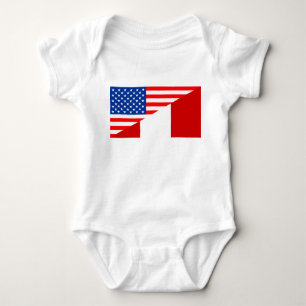 Flaggen-Amerika-Symbol Landes USA Peru halbes Baby Strampler