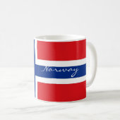 Flaggen-Andenken-Tasse Norwegens norwegische Kaffeetasse (VorderseiteRechts)