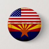 Flaggen Arizonas USA Button (Vorderseite)