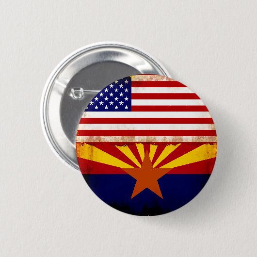 Flaggen Arizonas USA Button (Vorne & Hinten)