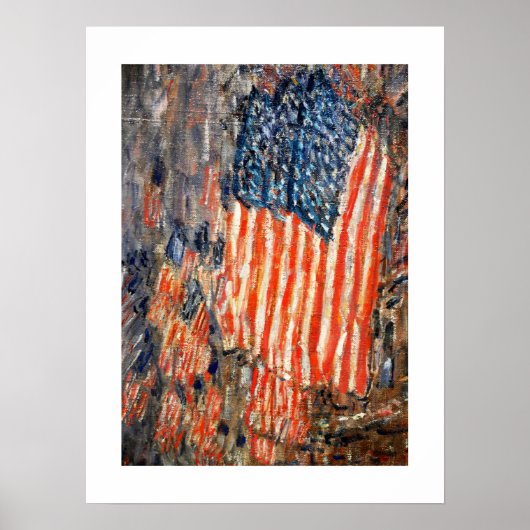 Flaggen auf dem Waldorf von Childe Hassam. Fine Ar Poster (Vorne)