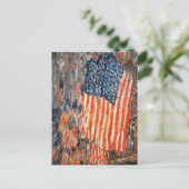 "Flaggen auf dem Waldorf" von Childe Hassam Postkarte (Stehend Vorderseite)