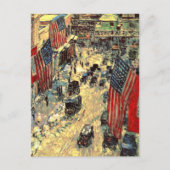"Flaggen auf der siebenundfünfzigsten Straße" von Postkarte (Vorderseite)
