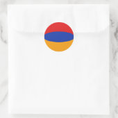 Flaggen-Aufkleber Armeniens Fisheye Runder Aufkleber (Tasche)