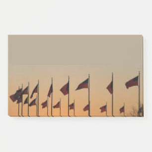 Flaggen bei Sonnenuntergang Amerikanisch Patriotis Post-it Klebezettel
