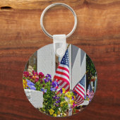 Flaggen + Blume Schlüsselanhänger (Vorderseite)