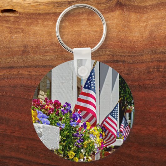 Flaggen + Blume Schlüsselanhänger (Vorderseite)