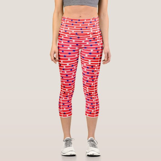 Flaggen Capri Leggings (Vorderseite)