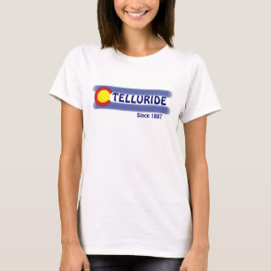 Flaggen-Dament-stück Tellurid-Colorados lokales T-Shirt