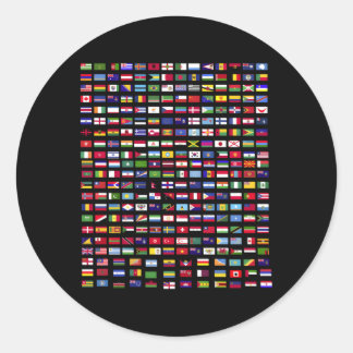 Flaggen der 287 Länder der Welt - Flagge unter Runder Aufkleber