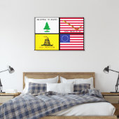 Flaggen der amerikanischen Revolution Leinwanddruck (Insitu (Schlafzimmer))