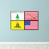 Flaggen der amerikanischen Revolution Leinwanddruck (Insitu (Holzboden))