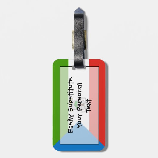 Flaggen der äquatorialen Guinea Einfache ID Persön Gepäckanhänger (Rückseite vertikal)