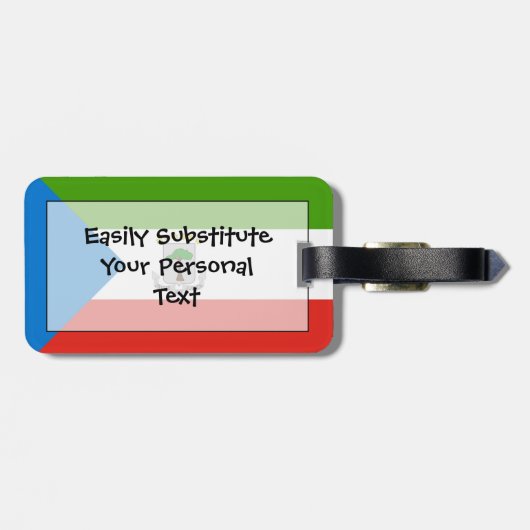 Flaggen der äquatorialen Guinea Einfache ID Persön Gepäckanhänger (Rückseite horizontal)