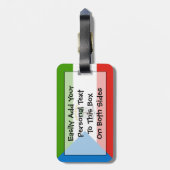 Flaggen der äquatorialen Guinea Einfache ID Persön Gepäckanhänger (Rückseite vertikal)